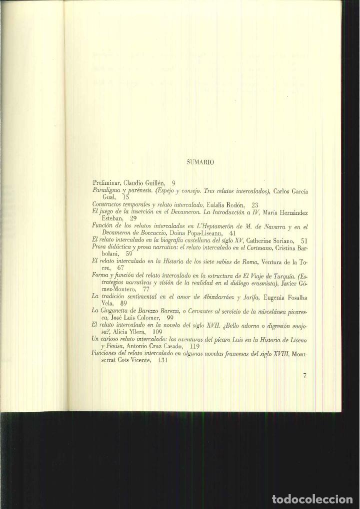 Libros de segunda mano: EL RELATO INTERCALADO. Claudio Guill&eacute;n y otros. - Foto 2