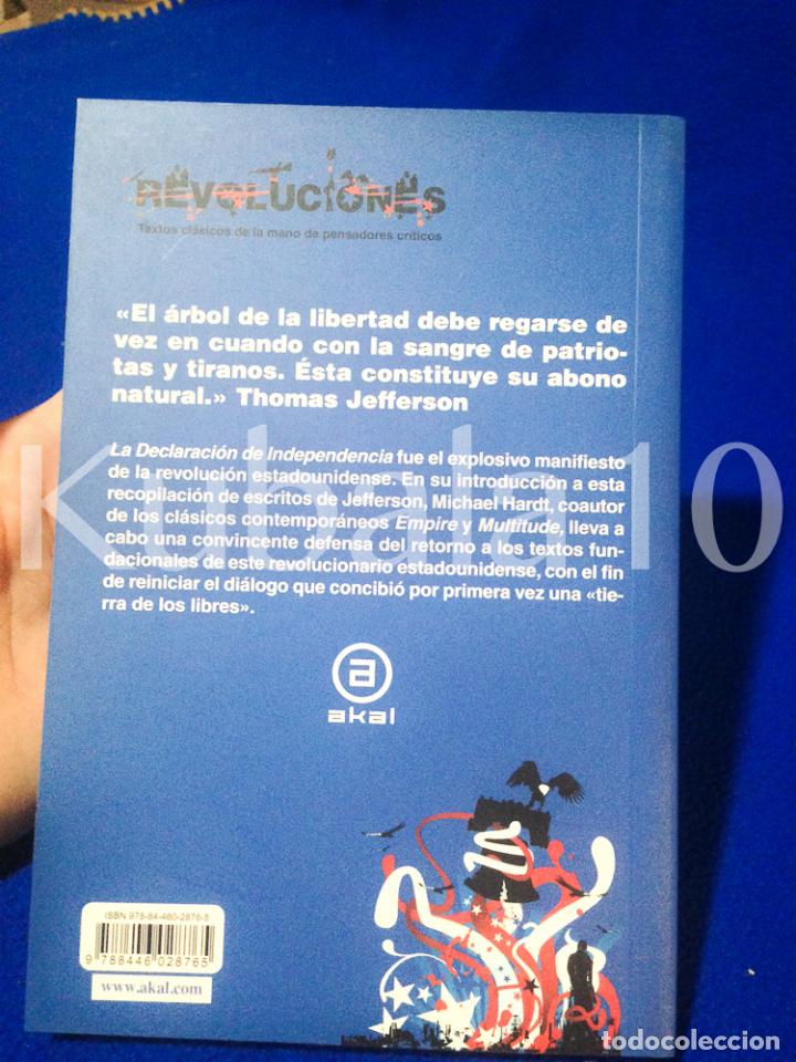 Libros de segunda mano: THOMAS JEFFERSON - LA DECLARACI&Oacute;N DE INDEPENDENCIA - MICHAEL HARDT - Foto 2