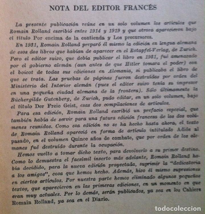 Libros de segunda mano: Romain Rolland. El esp&iacute;ritu libre. 1956 - Foto 3