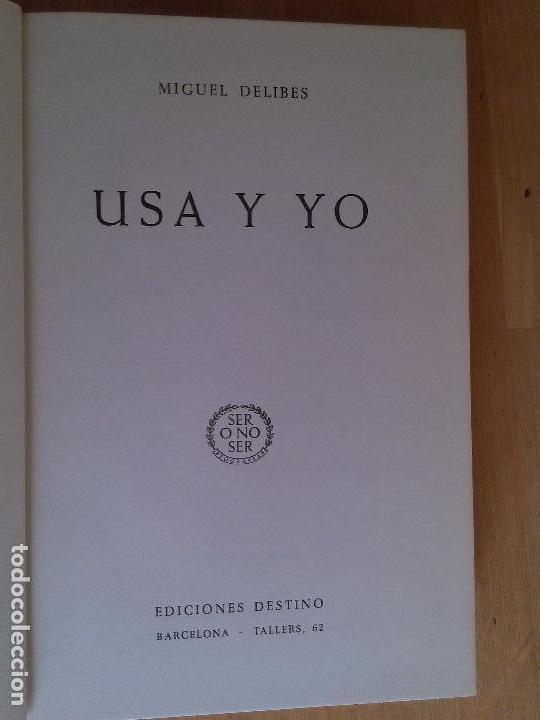 Libros de segunda mano: U S A y yo. Miguel Delibes - Foto 1
