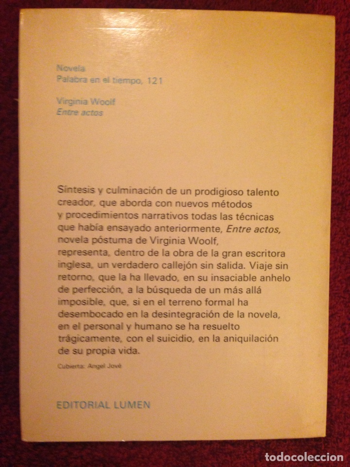 Libros de segunda mano: Libro,- ENTRE ACTOS, por Virgina Woolf - Foto 2