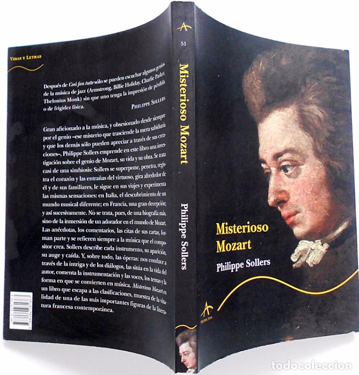 Libros de segunda mano: Misterioso Mozart - Philippe Sollers - Alba (2003) COMO NUEVO - Foto 3