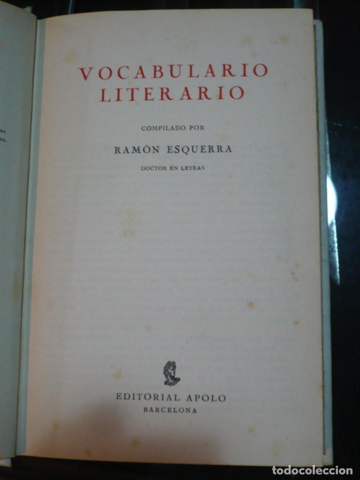 Libros de segunda mano: Vocabulario Literario, Ram&oacute;n Esquerra - Foto 1