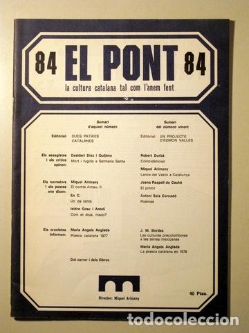 Libros de segunda mano: EL PONT. N&uacute;m 84 - Barcelona - Foto 1