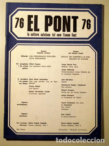 Libros de segunda mano: EL PONT. N&uacute;m 76 - Barcelona - Foto 1