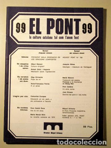 Libros de segunda mano: EL PONT. N&uacute;m 99 - Barcelona - Foto 1