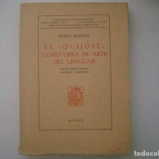 Libros de segunda mano: HATZFELD. EL QUIJOTE COMO OBRA DE ARTE DEL LENGUAJE. 1966. FOLIO. . Lote 87449796