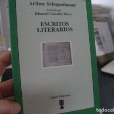 Libros de segunda mano: ESCRITOS LITERARIOS, ARTHUR SCHOPENHAUER, LÍPARI EDICIONES,