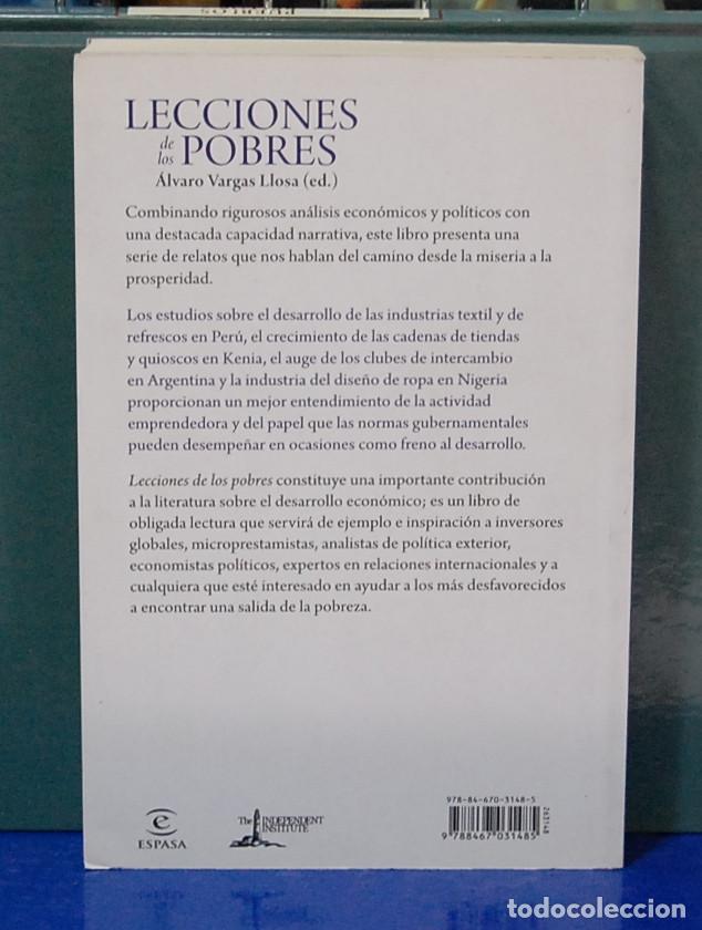 Libros de segunda mano: Lecciones de los pobres. &Aacute;lvaro Vargas Llosa - Foto 2