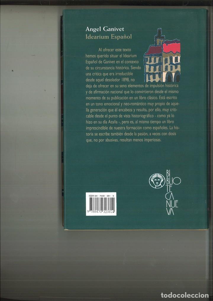 Libros de segunda mano: IDEARIUM ESPA&Ntilde;OL. Angel Ganivet - Foto 2