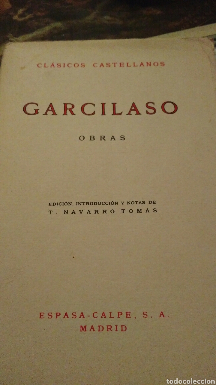 Libros de segunda mano: LIBRO: GARCILASO, OBRAS. 1970. ESPASA CALPE. - Foto 1
