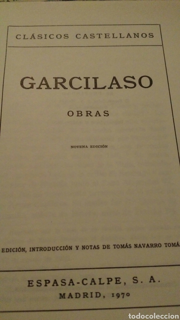 Libros de segunda mano: LIBRO: GARCILASO, OBRAS. 1970. ESPASA CALPE. - Foto 3