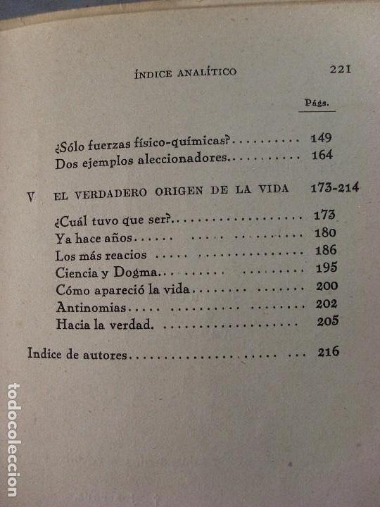 Libros de segunda mano: &iquest;C&Oacute;MO NACI&Oacute; LA VIDA? / Jes&uacute;s Mu&ntilde;oz / 1949 - Foto 5