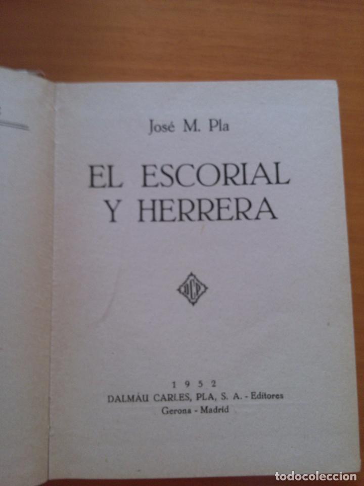 Libros de segunda mano: El Escorial y Herrera. Jose M. Pla - Foto 1