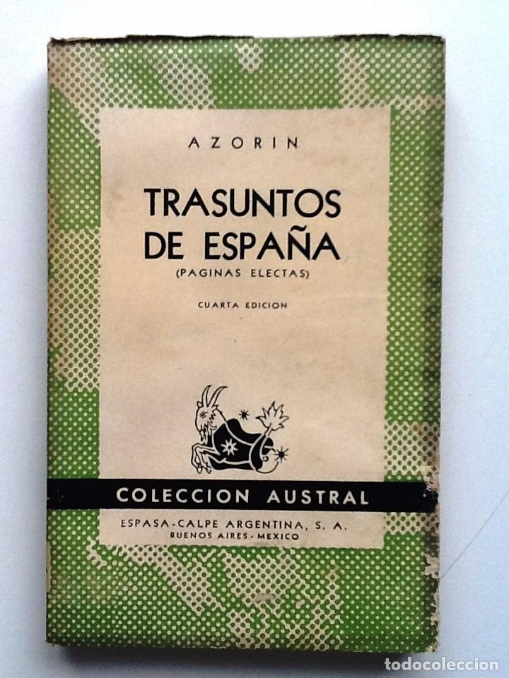 Libros de segunda mano: TRASUNTOS DE ESPA&Ntilde;A AZORIN 1945 COLECCION AUSTRAL 47 - Foto 1