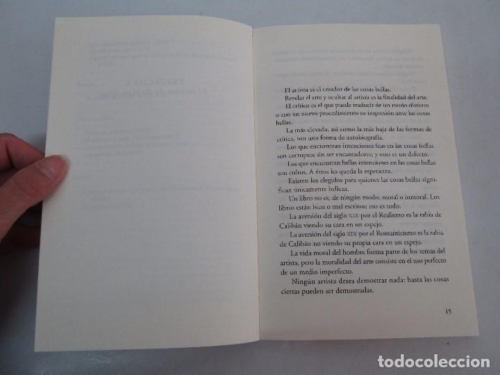 Libros de segunda mano: SOBRE EL ARTE Y EL ARTISTA. OSCAR WILDE. EDICIONES LOS CINCO ELEMENTOS. 2000. - Foto 9