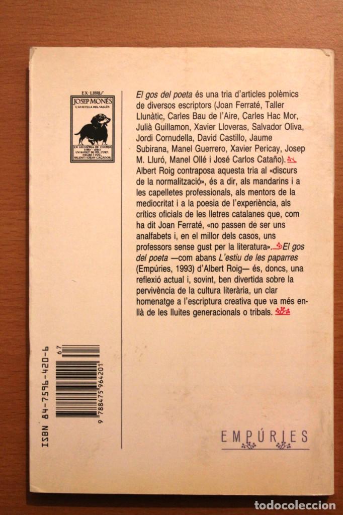 Libros de segunda mano: Albert Roig (Ed) - El gos del poeta - Emp&uacute;ries - Foto 2