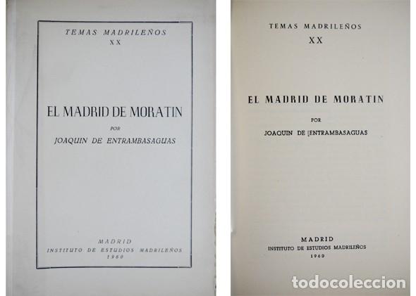 Libros de segunda mano: ENTRAMBASAGUAS, Joaqu&iacute;n de.  El Madrid de Morat&iacute;n.  1960. - Foto 1