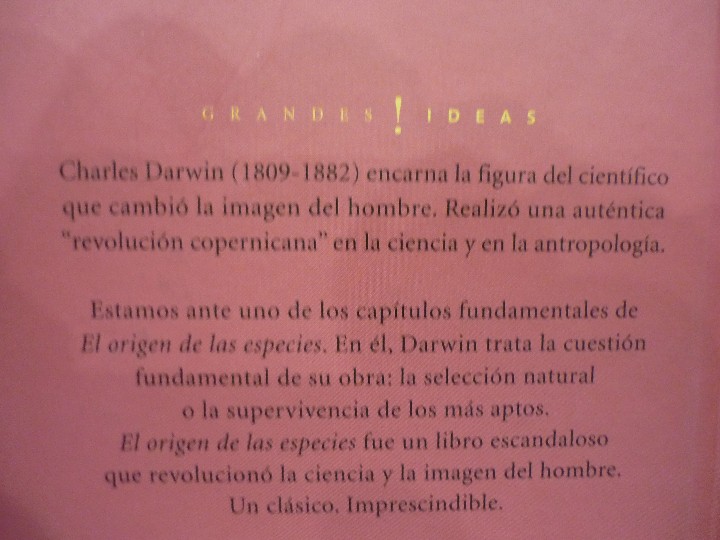 Libros de segunda mano: LA SELECCI&Oacute;N NATURAL (EL ORIGEN DE LAS ESPECIES), DE DARWIN. - Foto 3