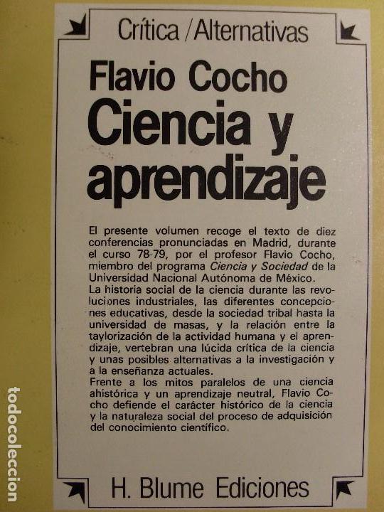Libros de segunda mano: CIENCIA Y APRENDIZAJE / Flavio Cocho / 1980. - Foto 4