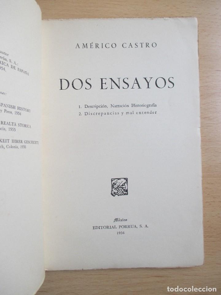 Libros de segunda mano: Dos ensayos, de Am&eacute;rico Castro - Foto 5