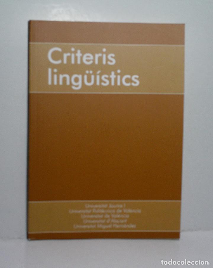 Libros de segunda mano: CRITERIS LING&Uuml;&Iacute;STICS. - Foto 1