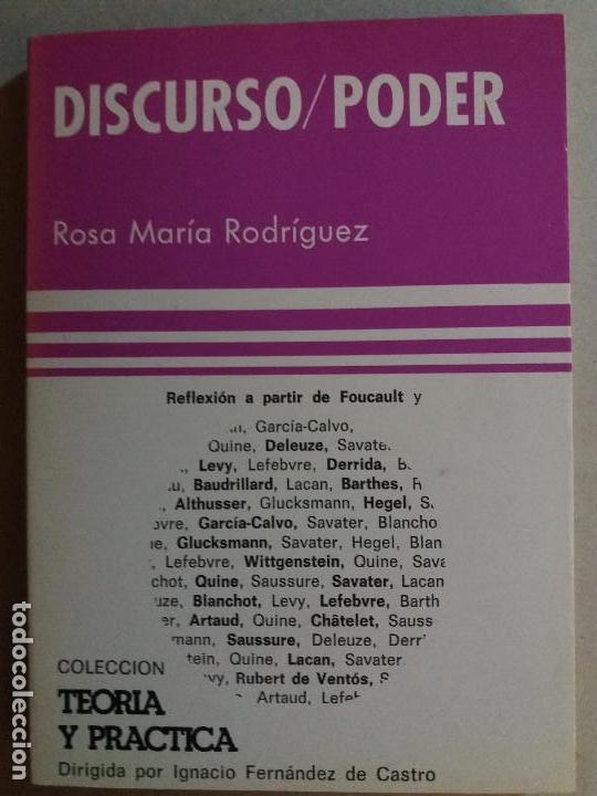 Libros de segunda mano: Discurso Poder - Rosa Maria Rodriguez Magda - Foto 1 - 114111023