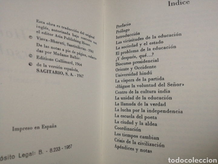 Libros de segunda mano: HACIA EL HOMBRE UNIVERSAL - TAGORE - Foto 4
