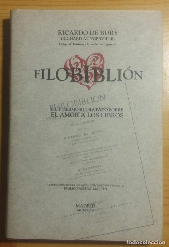 Libri di seconda mano: Filo Bibli&oacute;n Ricardo De Bury (Richard Aungerville).