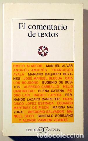 Libros de segunda mano: EL COMENTARIO DE TEXTOS - Madrid 1980 - Foto 1