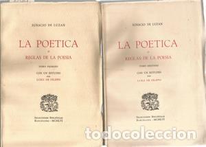 Libros de segunda mano: La poetica o reglas de la poesia 2 tomos - DE LUZAN, IGNACIO