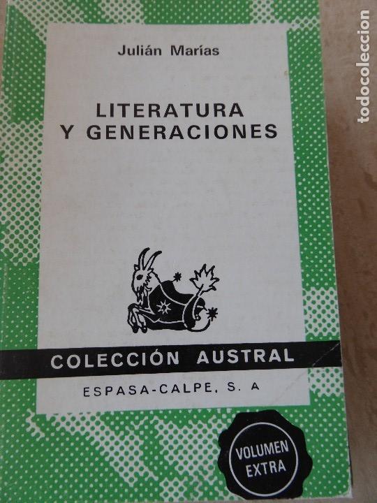 Libros de segunda mano: LITERATURA Y GENERACIONES. J. MAR&Iacute;AS. - Foto 1