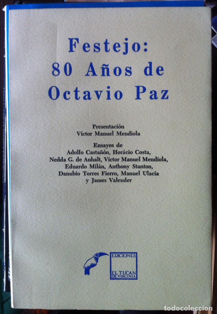 Libros de segunda mano: Festejo: 80 a&ntilde;os de Octavio Paz. 1994 - Foto 1