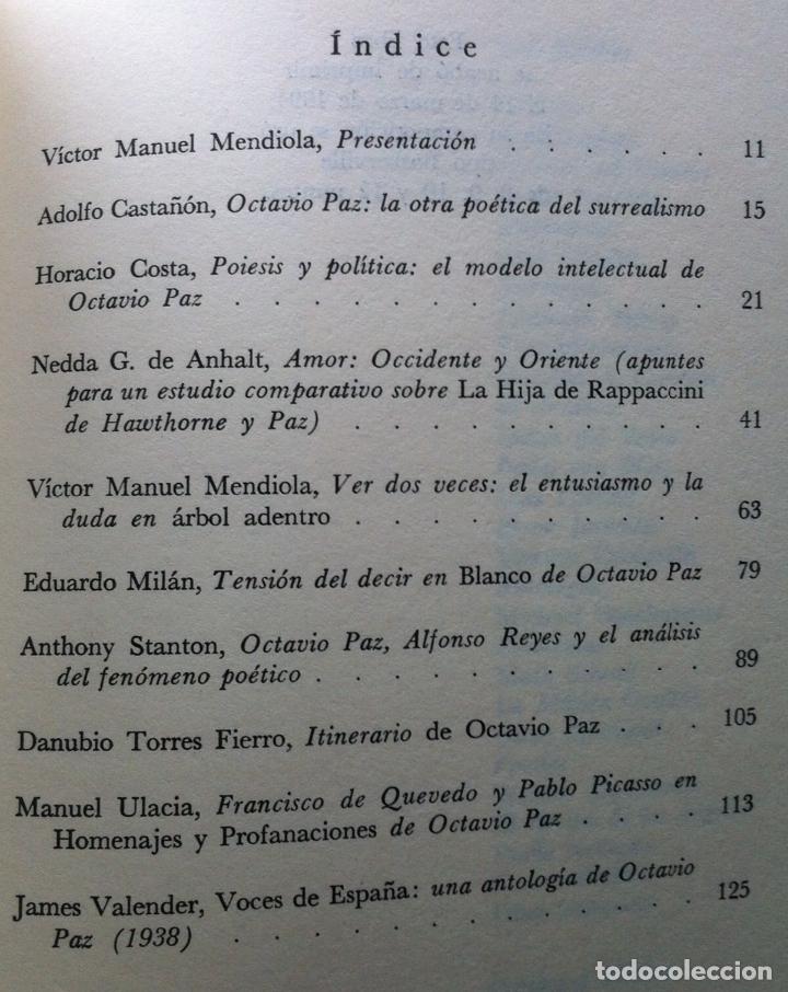 Libros de segunda mano: Festejo: 80 a&ntilde;os de Octavio Paz. 1994 - Foto 2