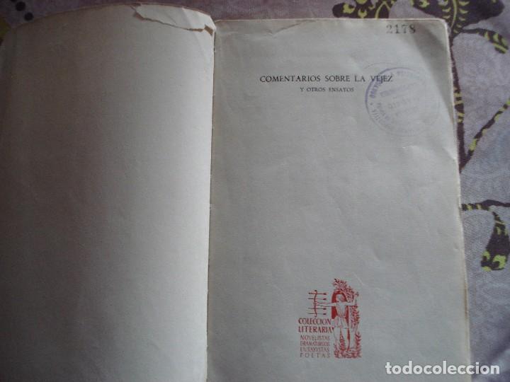Libros de segunda mano: COMENTARIOS SOBRE LA VEJEZ EDITORIAL AGUILAR - Foto 3