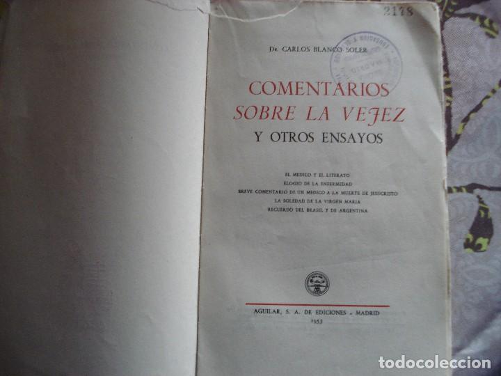Libros de segunda mano: COMENTARIOS SOBRE LA VEJEZ EDITORIAL AGUILAR - Foto 4