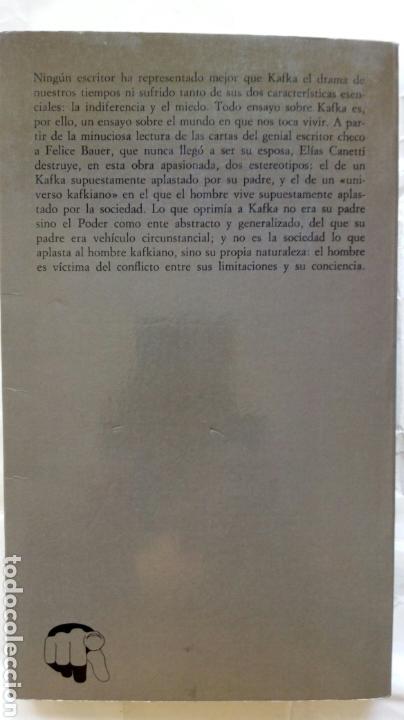 Libros de segunda mano: El otro proceso de Kafka. El&iacute;as Canetti. - Foto 2