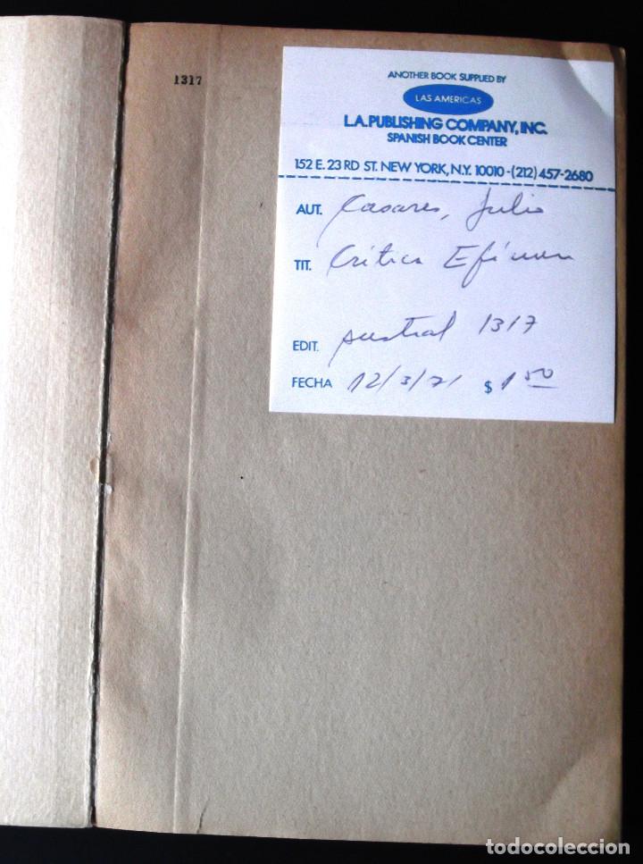 Libros de segunda mano: Cr&iacute;tica ef&iacute;mera. Julio Casares. - Foto 2