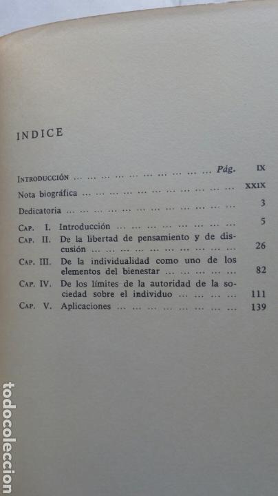 Libros de segunda mano: Sobre la libertad. J. S. Mill. - Foto 3