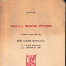Libros de segunda mano: BIBLIOTHECA AMERICANA VETUSTISSIMA. COMENTARIO CRÍTICO... (1960) SIN USAR. Lote 131329626