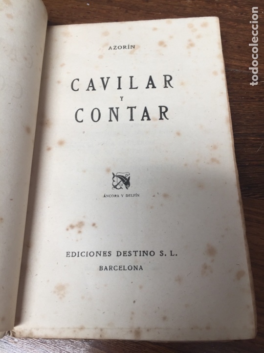 Libros de segunda mano: Libro Cavilar y Contar. Azor&iacute;n - Foto 2
