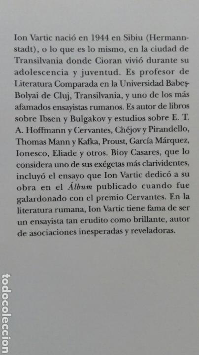 Libros de segunda mano: Cioran Ingenuo y Sentimental. Ion Vartic. - Foto 3