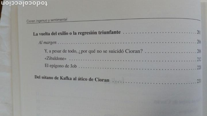 Libros de segunda mano: Cioran Ingenuo y Sentimental. Ion Vartic. - Foto 6