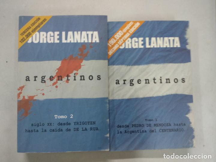 Libros de segunda mano: ARGENTINOS (2 TOMOS) JORGE LANATA - Foto 1