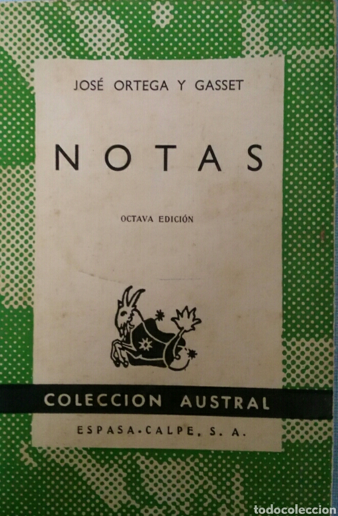 Libros de segunda mano: Jos&eacute; Ortega y Gasset. Notas. - Foto 1