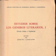 Libros de segunda mano: ESTUDIOS SOBRE LOS GÉNEROS LITERARIOS I (COY / DE HOZ 1975) SIN USAR. Lote 132891974