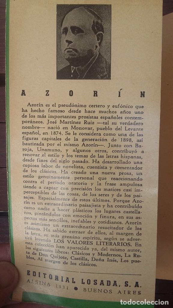 Libros de segunda mano: LOS VALORES LITERARIOS. AZORIN - Foto 2