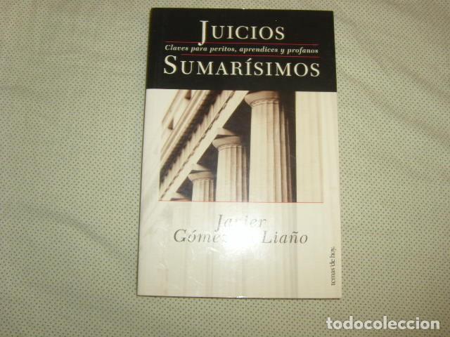 Libros de segunda mano: JUICIOS SUMARISIMOS , JAVIER GOMEZ DE LIA&Ntilde;O - Foto 1