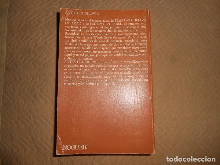 Libros de segunda mano: ANTES   DEL   DILUVIO  - Herbert Wendt - Foto 2
