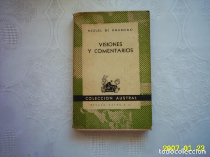 Libros de segunda mano: MIGUEL DE UNAMUNO. VISIONES Y COMENTARIOS. 1949 - Foto 1